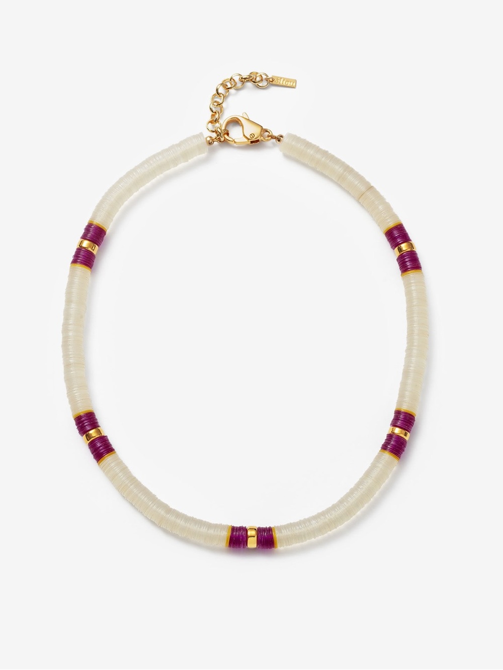Maje x éliou Purple and Clear Beaded Necklace (2023) - Very Good Condition!